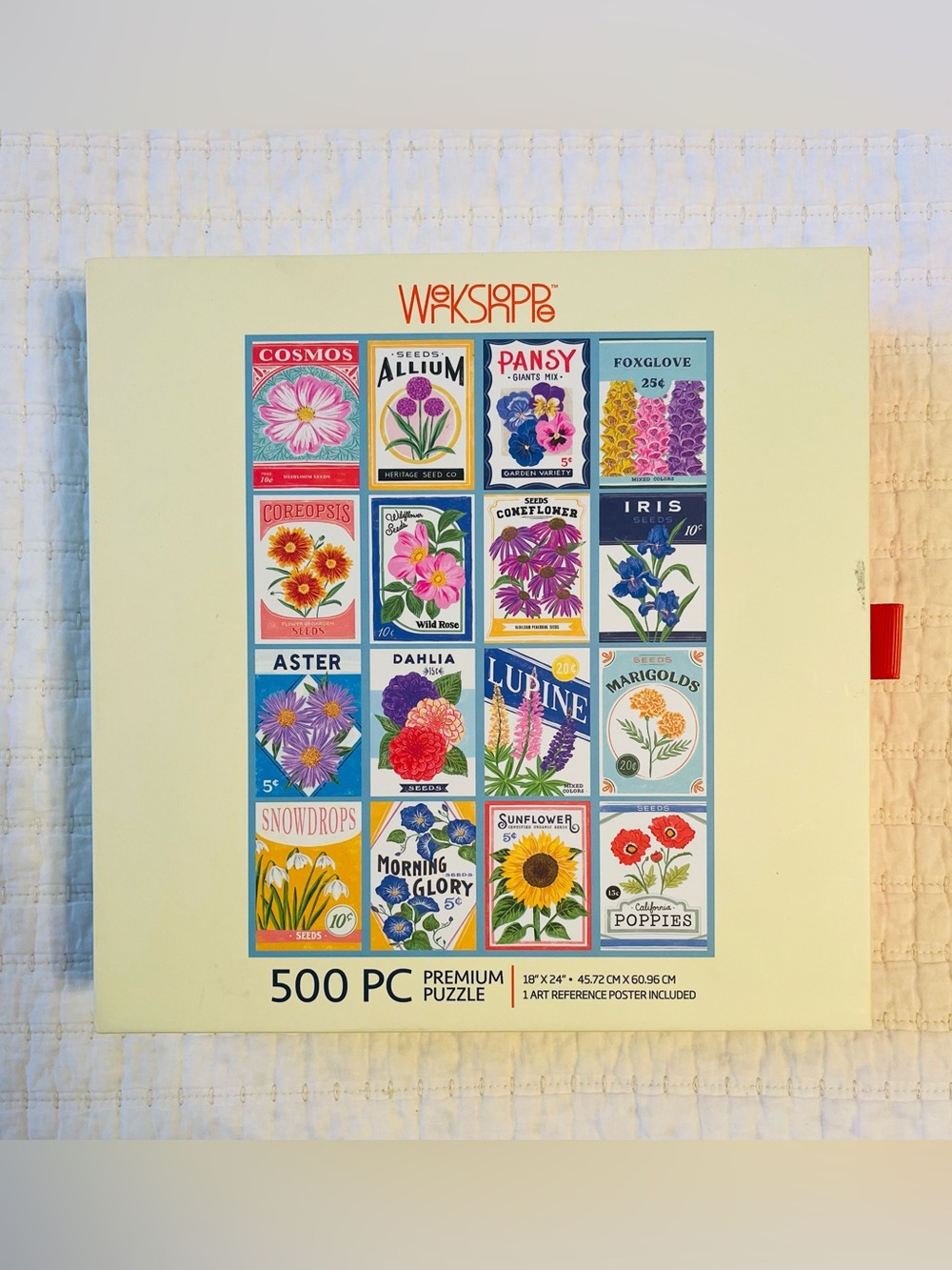 Werkshoppe Vintage Seed Packet Art Puzzle - Multicolor